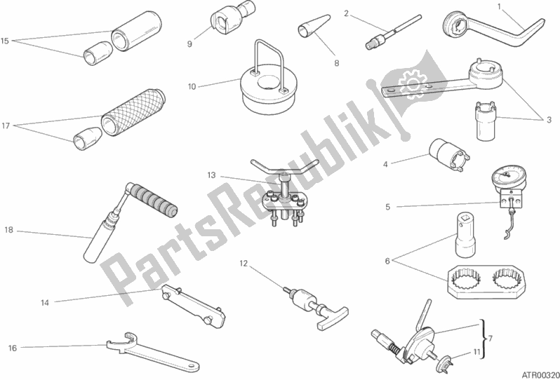 All parts for the 01a - Workshop Service Tools of the Ducati Multistrada 1200 ABS Brasil 2015
